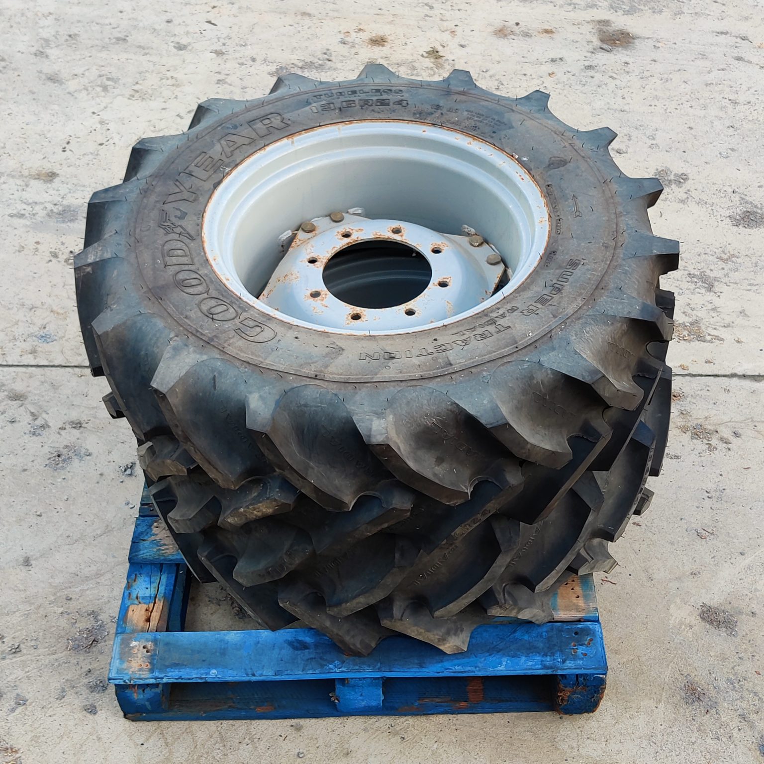 13.6 R24 Goodyear Radial Tyres and Rims - Bernard Byrne Combines